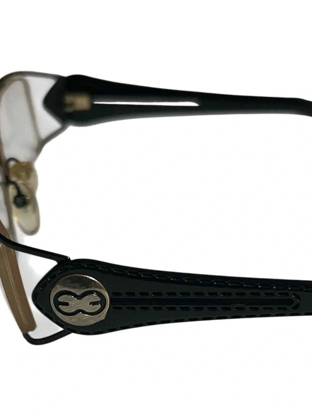 Escada Black Curved Eyeglass Temple Arm